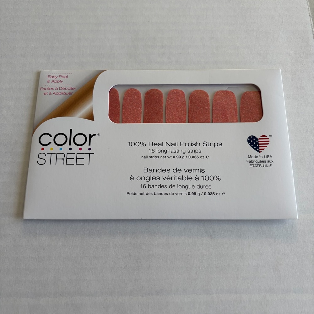 *Retired* Color Street: Cape Coral | Peach Orange Glitter Summer Spring Beach - Picture 3 of 16